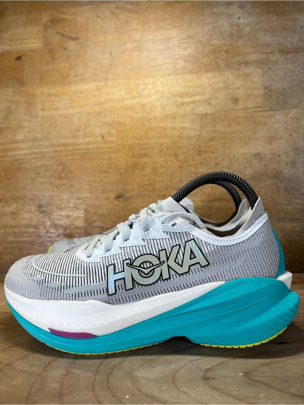 Hoka One One Mach X 2 CUSHIONED Womens Size 7 Running Shoes Sneakers Gray - Picture 4 of 12